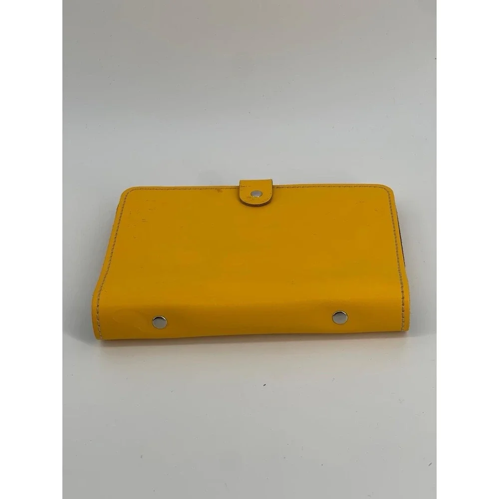 Filofax Original Leather Organizer Yellow Personal Size Made in UK Rare Color